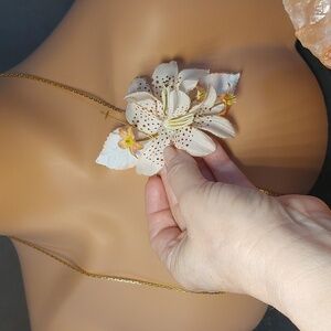 Shabby Chic Fabric Flower Brooch | Vintage Floral Pin